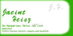 jacint heisz business card